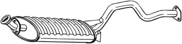 Uitlaatsysteem achterste geluiddemper past: MITSUBISHI PAJERO II 2.5D/3.0 12.90-04.00