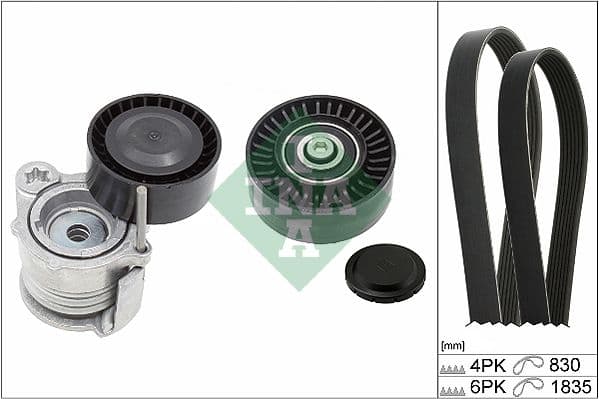 Multi-V-riemset met spanner past: BMW 1 (E87), 3 (E90), 3 (E91), 3 (E92), 3 (E93) 2.0D/3.0D 06.04-12.13