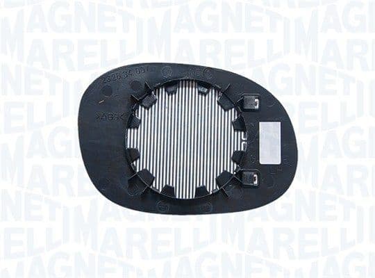 Zijspiegel glas Links (in reliëf, met verwarming) past: CITROEN C2, C3 I, XSARA PICASSO  PEUGEOT 206 09.98-12.10