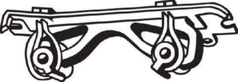 Uitlaatsysteem hanger past: FIAT BRAVO II, STILO  LANCIA DELTA III 1.2-2.4 10.01-12.14
