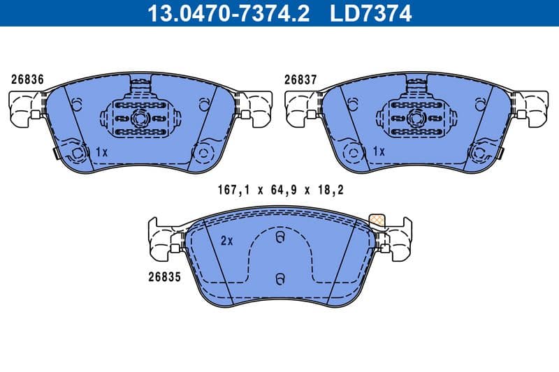 Keramische remblokken Voor , past: NISSAN X-TRAIL IV  RENAULT AUSTRAL, ESPACE VI, MEGANE E-TECH 1.2H/1.5H/Electric 11.21-