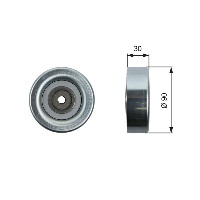 Deflection/Guide Pulley, V-ribbed belt