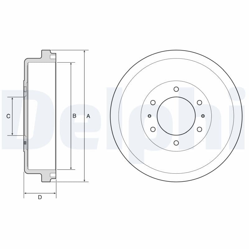Brake drum Achter past: NISSAN TERRANO II 2.4/2.7D/3.0D 05.96-09.07