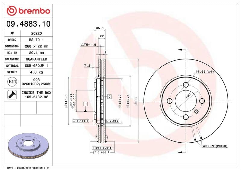 Brake disc Voor Links/Rechts past: BMW 3 (E30), Z1 1.6-2.7 09.82-06.94