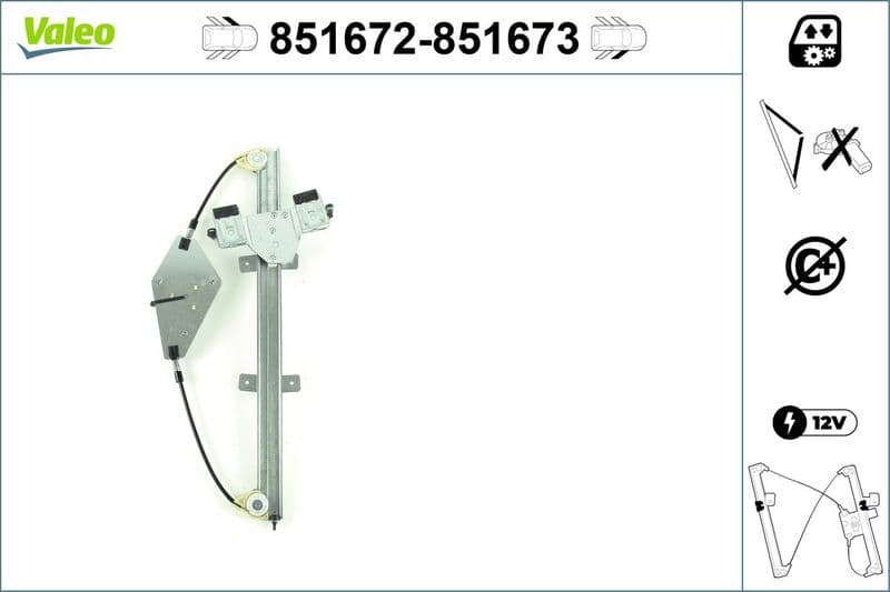 Raamregelaar Voor Links (elektrisch, zonder motor, aantal deuren: 5) past: HONDA CR-V III 09.06-12.12