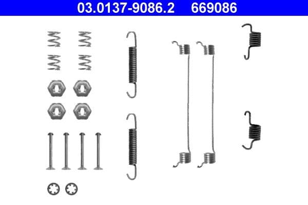 Accessory Kit, brake shoes