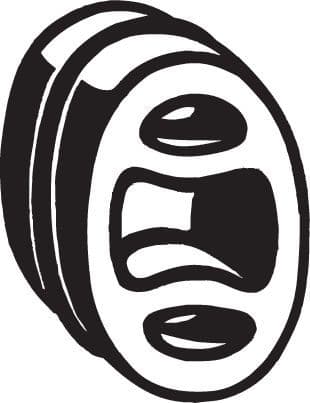 Uitlaatsysteem hanger past: OPEL COMBO, CORSA B, TIGRA 1.0-1.7D 03.93-10.01