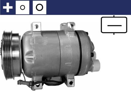 Airconditioning compressor past: ALFA ROMEO 155  AUDI A4 B5, A6 C5, CABRIOLET B3  VW PASSAT B5 1.6-2.0 02.92-01.05