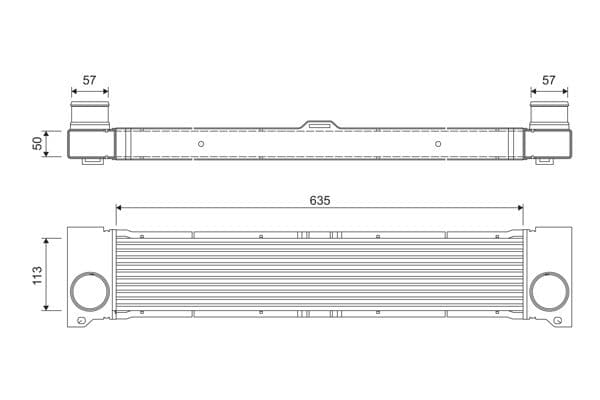Toevoerluchtkoeler past: MERCEDES VIANO (W639), VITO / MIXTO (W639), VITO (W639) OM646.980-OM646.983 09.03-