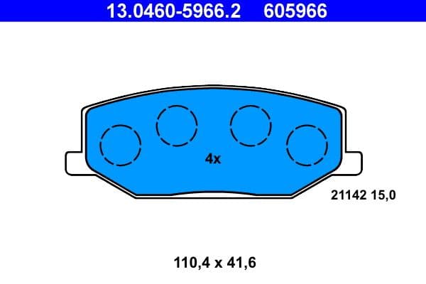 Remblokken set Voor , past: SUZUKI JIMNY, SAMURAI, SJ413 1.0/1.3/1.9D 09.84-