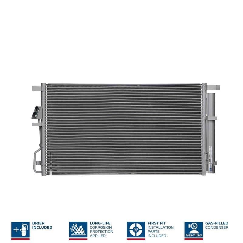 A/C condensator (met droger) past: KIA SPORTAGE IV 2.0 12.15-09.22