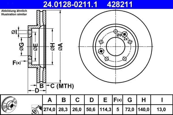 Brake disc Voor Links/Rechts past: KIA CARNIVAL II 2.5/2.9D/3.5 10.01-06.06