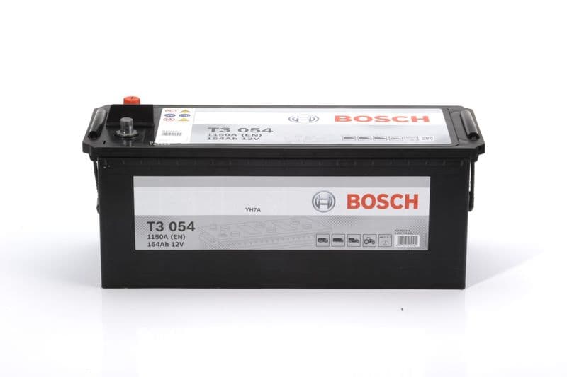 Batterij BOSCH 154Ah/1150A T3 (L+ Standaard terminal) 513x188x223 B00 - geen montageflens (Beginnen)