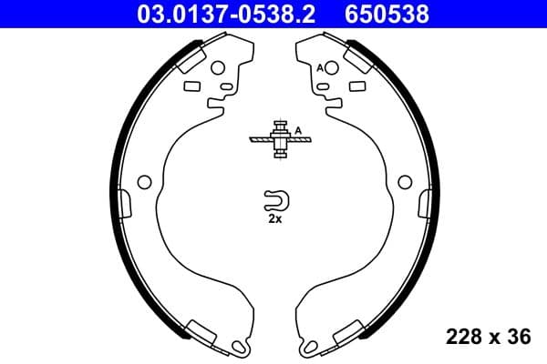 Brake shoe set