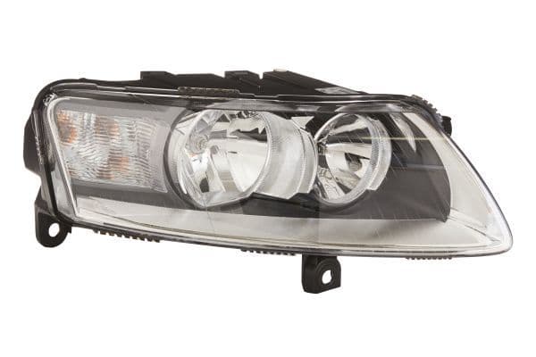 Koplamp Rechts (halogeen, H1/H7/PY21W/W5W, elektrisch, met motor, met gloeilamp, kleur invoegen: verchroomd, kleur indicator: transparant) past: AUDI A6 ALLROAD C6, A6 C6