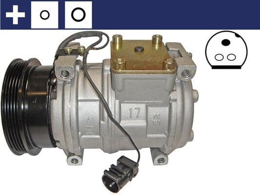 Airconditioning compressor past: BMW 3 (E36), 5 (E34)  INNOCENTI ELBA  LAND ROVER RANGE ROVER II 1.3-2.5D 09.90-03.02