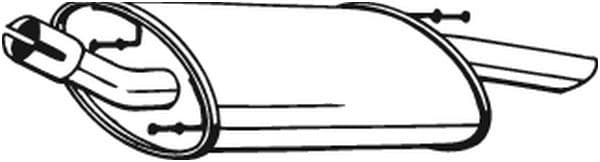 Uitlaatsysteem achterste geluiddemper past: FORD FIESTA IV  MAZDA 121 III 1.3 08.95-04.03