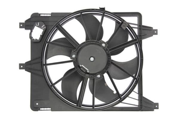 Radiatorventilator (met huisvesting) past: DACIA LOGAN, LOGAN EXPRESS, LOGAN MCV, SANDERO  RENAULT LOGAN EXPRESS, LOGAN I, SANDERO/STEPWAY I 1.0ALK-1.6LPG 08.04-