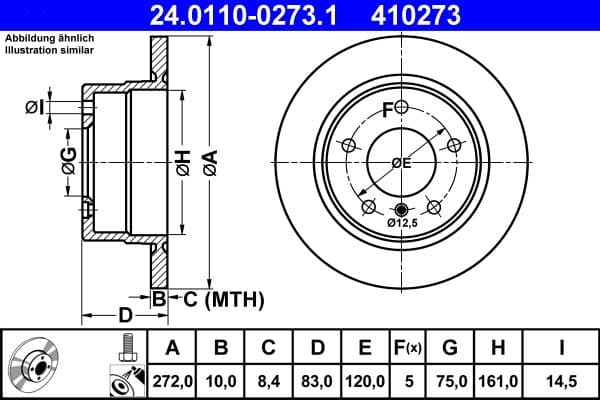 Brake disc Achter Links/Rechts past: BMW 3 (E36), Z3 (E36) 1.6-3.0 09.93-06.03