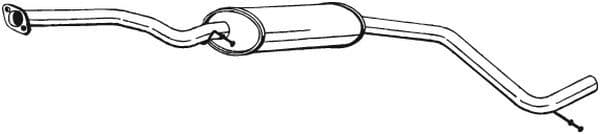 Middendemper uitlaatsysteem past: FORD MONDEO I, MONDEO II 1.6/1.8 02.93-09.00