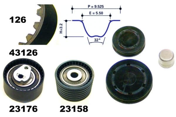 Rubberlaars Buiten (fi: 24/73) (lengte106) (set) past: CITROEN AX, SAXO  PEUGEOT 106 I, 106 II 1.0-Electric 07.86-07.04