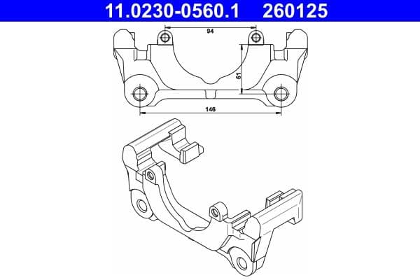 Remklauw juk Voor Links/Rechts past: AUDI A4 B6, A4 B7, A6 C5  SEAT EXEO, EXEO ST 1.6-3.2 01.97-05.13