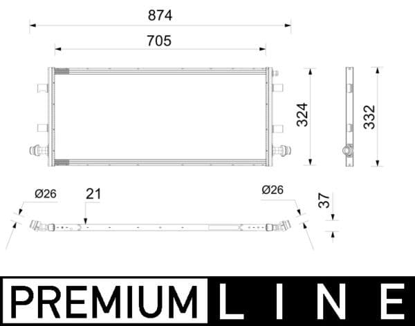 Toevoerluchtkoeler past: MERCEDES A (W177), CLA (C118), CLA SHOOTING BRAKE (X118), GLA (H247) 2.0 07.19-