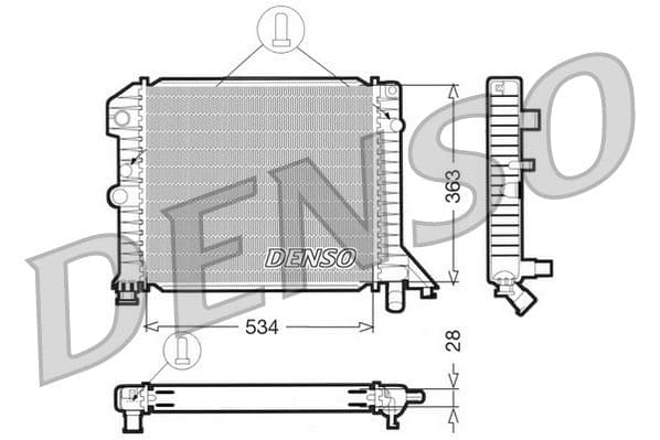 Motorradiator past: VOLVO 440, 460, 480 1.6-2.0 04.86-12.96