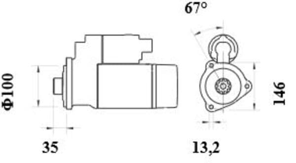 Starter (24V, 3,6kW, (en) new with a deposit) past: BELARUS 1021, 1021.3, 1025.5, 1025.6, 892.2, 922.4
