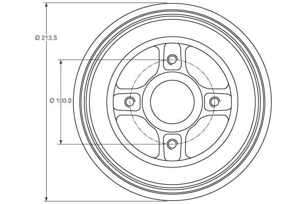 Brake drum Achter past: DACIA LOGAN, LOGAN EXPRESS, LOGAN MCV, SANDERO  RENAULT 19 II, 19 II CHAMADE, CLIO I, CLIO II, LOGAN I, MEGANE I, MEGANE I CLASSIC, MEGANE I COACH 1.0-2.0 03.92-