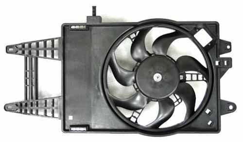 Radiatorventilator (met huisvesting) past: FIAT IDEA, PUNTO  LANCIA MUSA, YPSILON 1.4/1.4LPG 09.03-