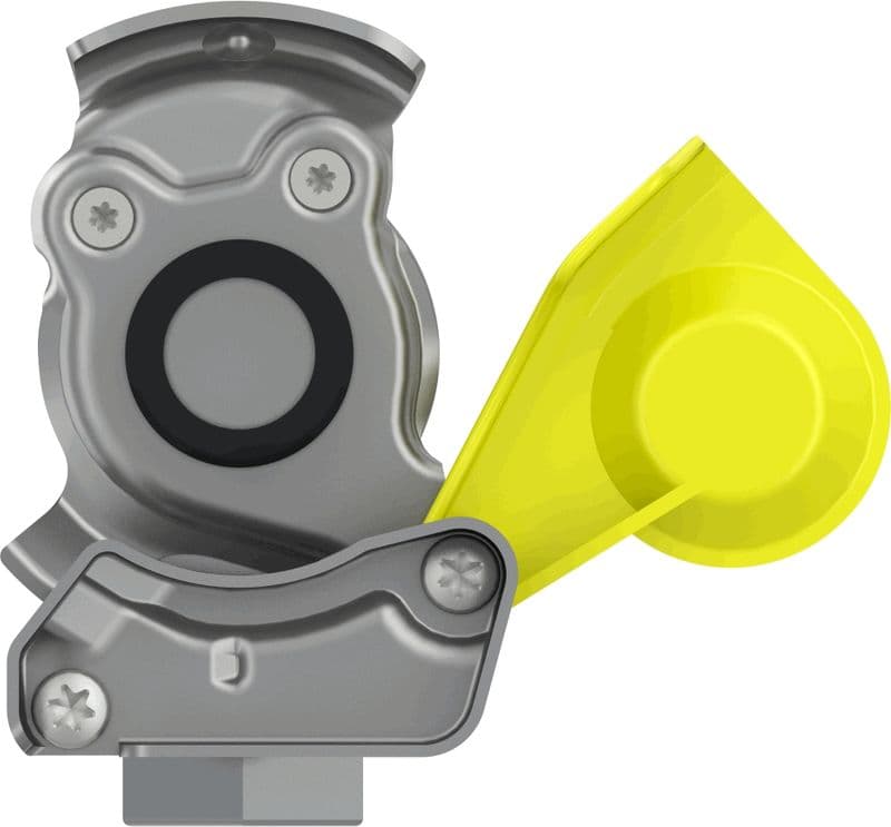 Pneumatische koppeling (door handle, draadmaat M22x1,5mm, kleur geel, toepassing aanhangwagen) past: IVECO TURBOTECH  MAN LION´S STAR