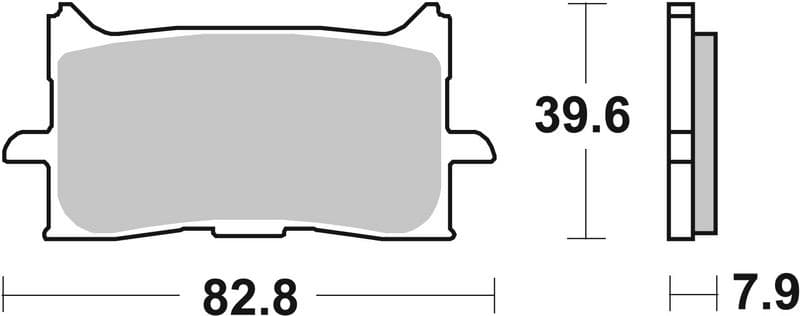 Brake pads Voor, beoogd gebruik: route, materiaal: sinter-LA, 39,6x82,8x7,9mm past: HONDA CRF, NT, X-ADV 700/1000/1100 2015-2022