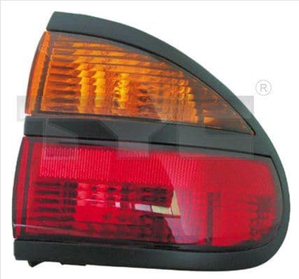 Achterlicht Rechts (extern, P21/5W/P21W, kleur indicator oranje, kleur van het glas red) past: RENAULT LAGUNA I Hatchback 12.98-03.01