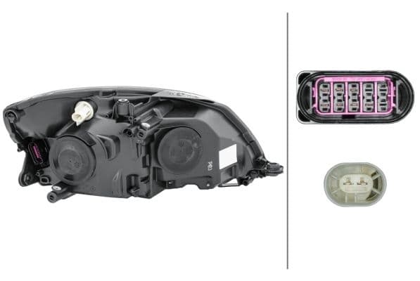 Koplamp Links (H7/H7/PY21W/W5W, elektrisch, met motor) past: SKODA FABIA II, ROOMSTER 03.10-04.15