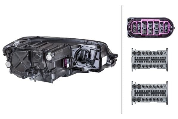 Koplamp Links (LED, elektrisch, met motor) past: VW GOLF VII 03.17-12.20