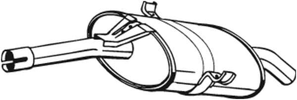 Uitlaatsysteem achterste geluiddemper past: TOYOTA PICNIC 2.0 08.96-09.00