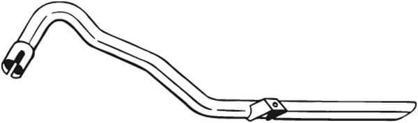 Uitlaatpijp Achter past: NISSAN TERRANO II 2.7D 02.93-09.07