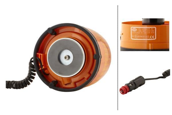 Signaallamp 12V  JUNIOR M  KL Junior M, h1, magneetfitting  met aanstekercontactdoos
