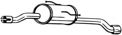 Uitlaatsysteem achterste geluiddemper past: PEUGEOT 206+ 1.4D 01.09-06.13