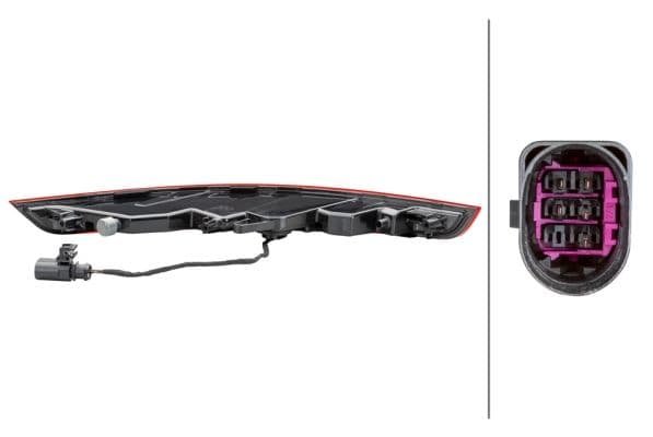 Achterlicht Rechts (onderste deel, LED, achteruitrijlicht) past: PORSCHE MACAN 95B 02.14-06.18