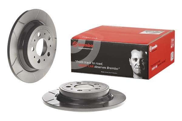 Brake disc, BREMBO Max, 1pcs, Cut, Achter   Links/Rechts, buitendiameter 288 mm, dikte 12 mm, past: VOLVO S60 I, S70, S80 I, V70 I, V70 II, XC70 I 2.0-3.0 12.95-04.10