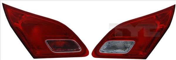 Achterlicht Rechts (binnen, kleur van het glas red/wit) past: OPEL ASTRA J Hatchback 09.12-04.18