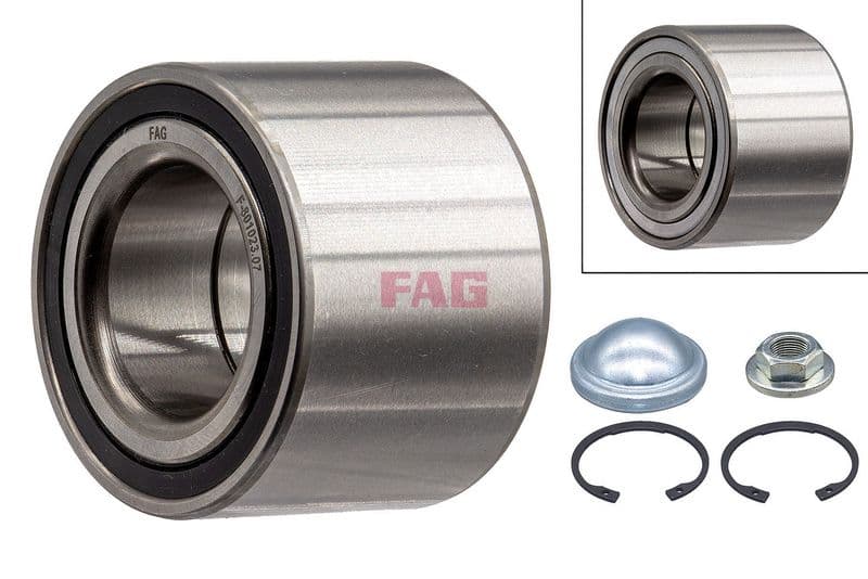 Wiellager kit Achter Links/Rechts (voertuigen zonder ABS) (29x53x37) past: FORD FIESTA V, FOCUS I, FUSION  MAZDA 2 1.2-2.0 08.98-12.12