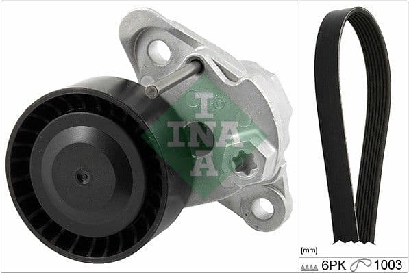V-snaren set (met rollen) past: SEAT IBIZA IV, IBIZA IV SC, IBIZA IV ST, IBIZA V, MII  SKODA CITIGO, FABIA III, FABIA IV, KAMIQ, KODIAQ I, OCTAVIA III, RAPID, SCALA, YETI 1.0-1.6 08.11-