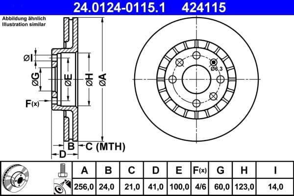 Brake disc Voor Links/Rechts past: DAEWOO ARANOS, ESPERO, LANOS, NEXIA  OPEL ASCONA C, ASTRA F, ASTRA F CLASSIC, CALIBRA A, KADETT E, VECTRA A, VECTRA B 1.4-2.0D 08.84-