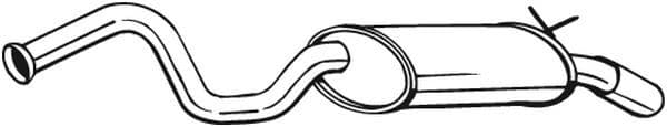 Uitlaatsysteem achterste geluiddemper past: RENAULT LAGUNA I 1.9D/2.2D 03.96-03.01