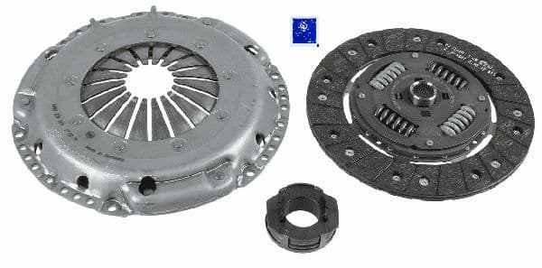 Koppelingskit met lager (228mm) past: AUDI A3  SEAT CORDOBA, CORDOBA VARIO, IBIZA II, TOLEDO I  SKODA OCTAVIA I  VW CADDY II, CORRADO, GOLF II, GOLF III, GOLF IV, PASSAT B3/B4 1.8-2.9 08.88-03.10
