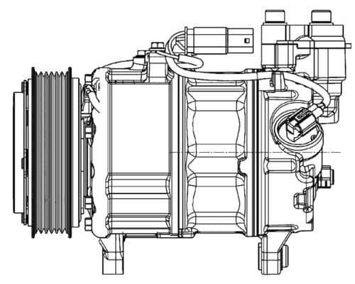 Airconditioning compressor past: BMW 1 (F40), 1 (F70), 2 (F45), 2 GRAN COUPE (F44), 2 GRAN COUPE (F74), 2 GRAN TOURER (F46), 2 GRAN TOURER VAN (F46), 2 (U06), 5 (F10), 5 (F11) 1.2-3.0D 06.10-
