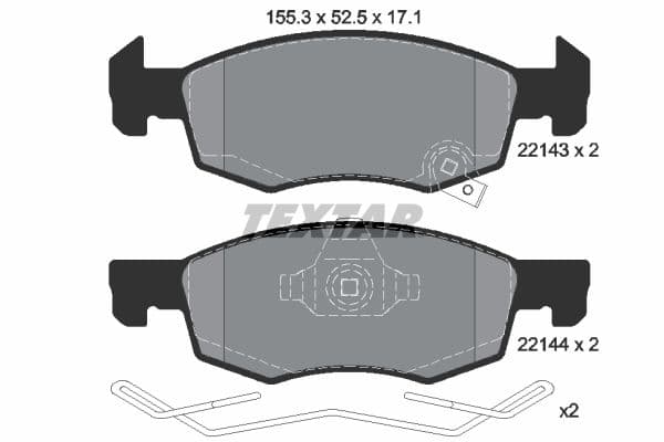 Remblokken set Voor , past: OPEL CORSA E 1.0-1.4LPG 09.14-
